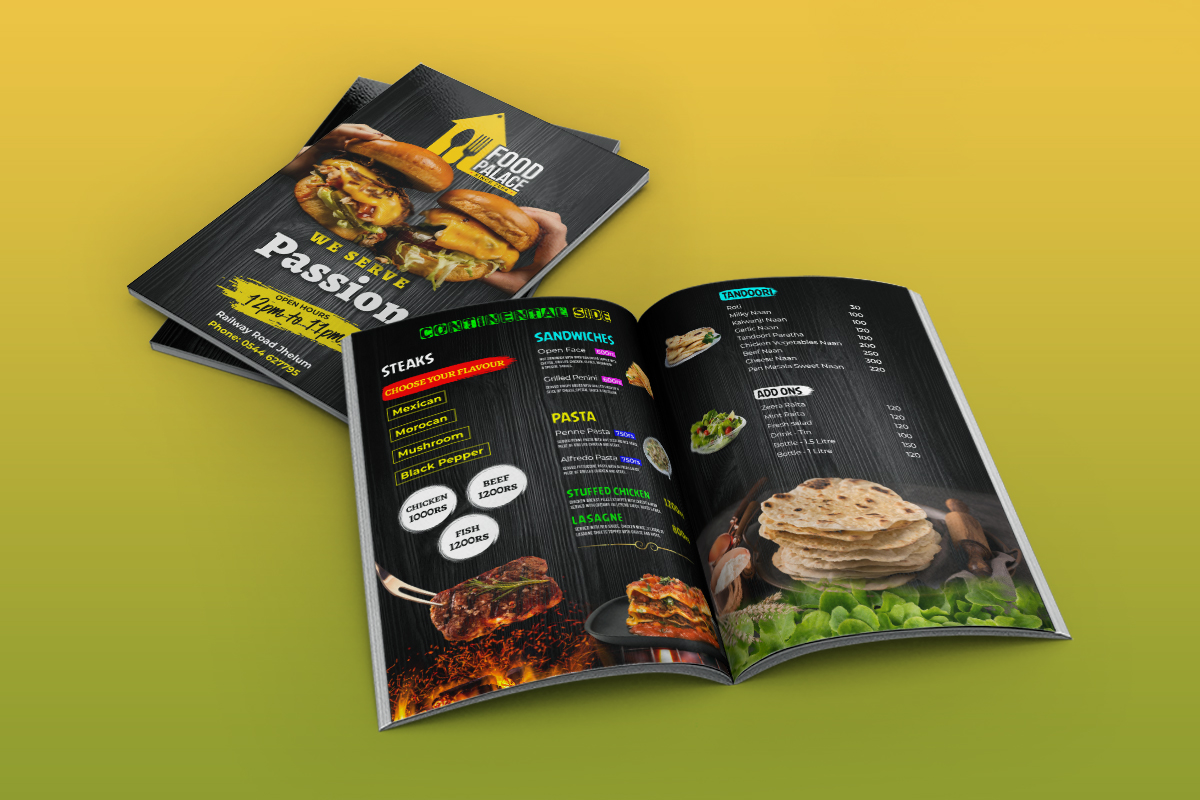 Menu Booklet Design